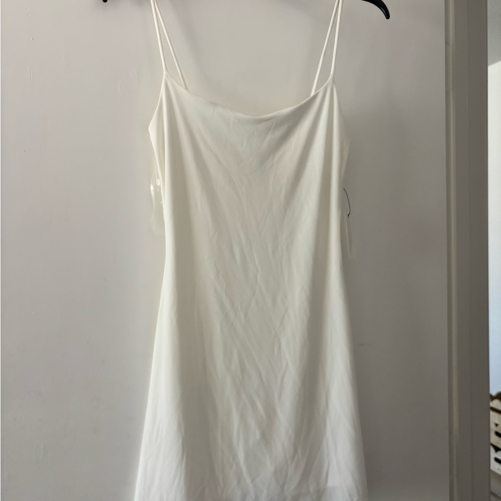 Classic White Spaghetti-Strap Slip Dress